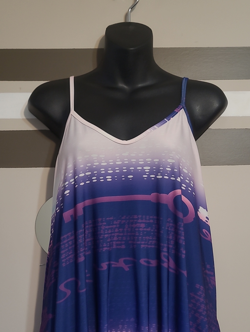 Lily by Firmiana Purple/White Ombre Harem Jumpsuit Boho Ovrszd Beachwear Sz Med - Picture 3 of 13